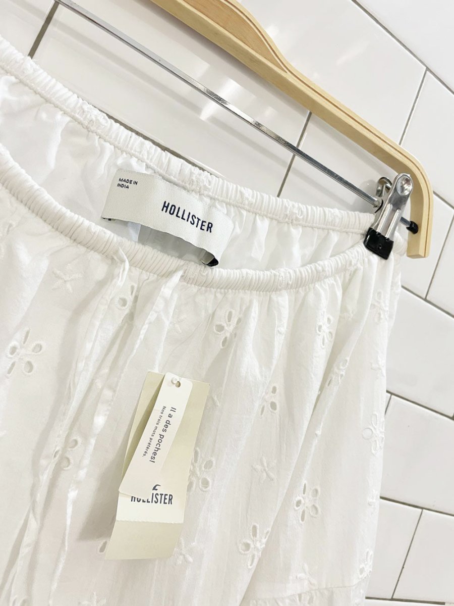 nwt hollister boho prairie tiered eyelet maxi skirt - good market thrift store