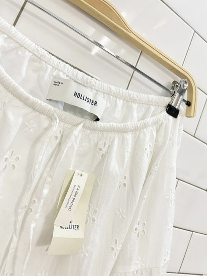 nwt hollister boho prairie tiered eyelet maxi skirt - good market thrift store