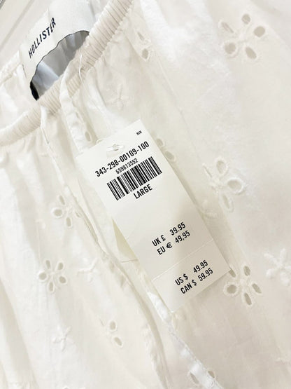 nwt hollister boho prairie tiered eyelet maxi skirt - good market thrift store