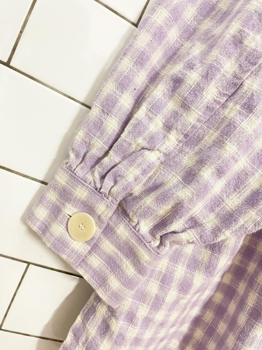 zara oversized big pocket plaid textured cotton shirt jacket - good market thrift store