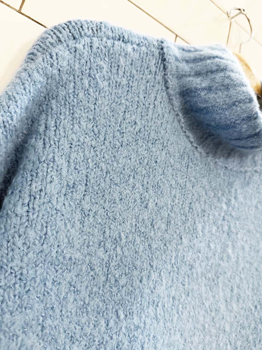 moon & madison boxy mock neck knit sweater