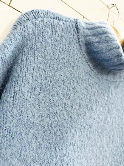 moon & madison boxy mock neck knit sweater