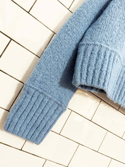 moon & madison boxy mock neck knit sweater