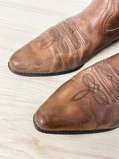 vintage 90s aldo western short leather boot - good market thrift store