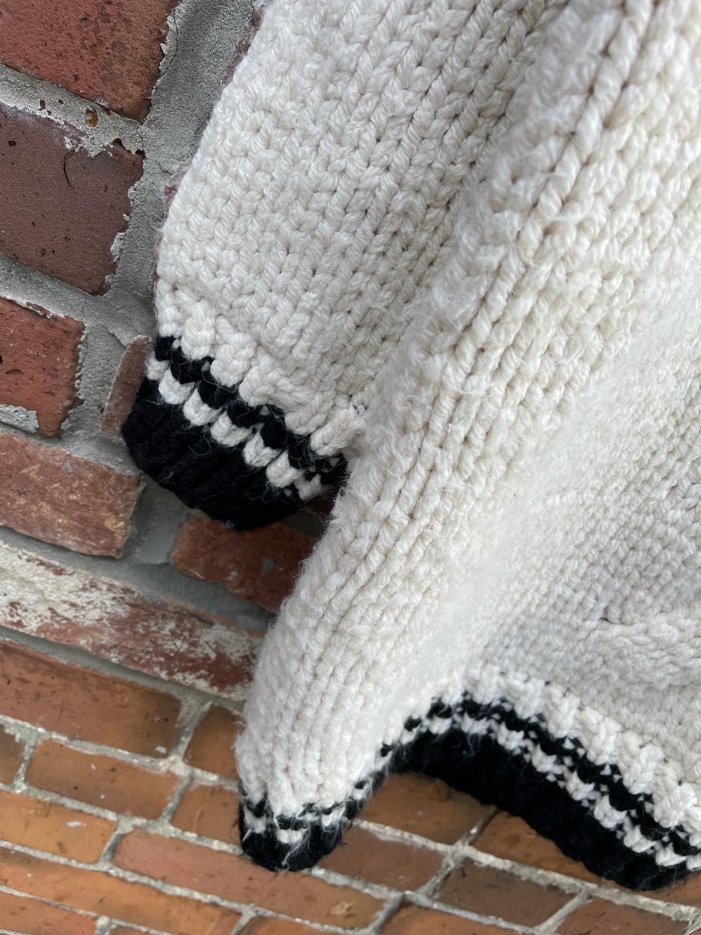 zara oversized varsity chunky cable knit sweater