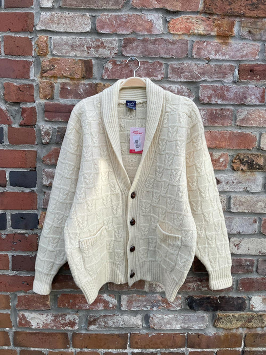 vintage gant the rugger 100% wool shawl cardigan