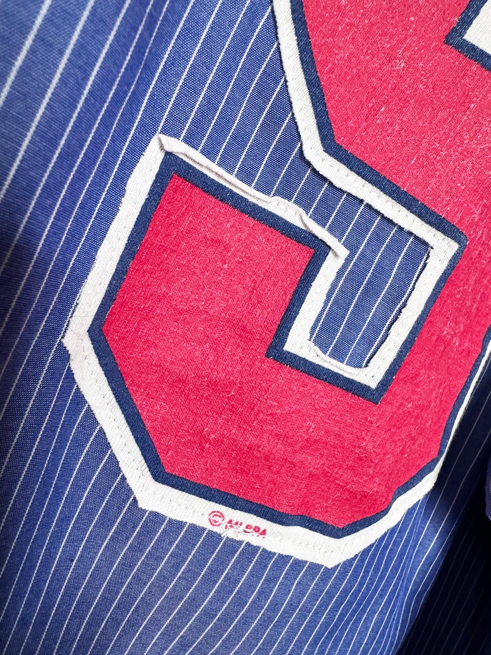 vintage rangers mlb blue stripe sporty prep cropped shirt | rework