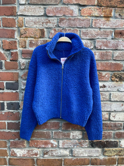 wilfred free marilyn alpaca-wool blend full zip sweater