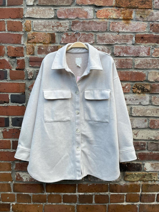 h&m felted shirt jacket