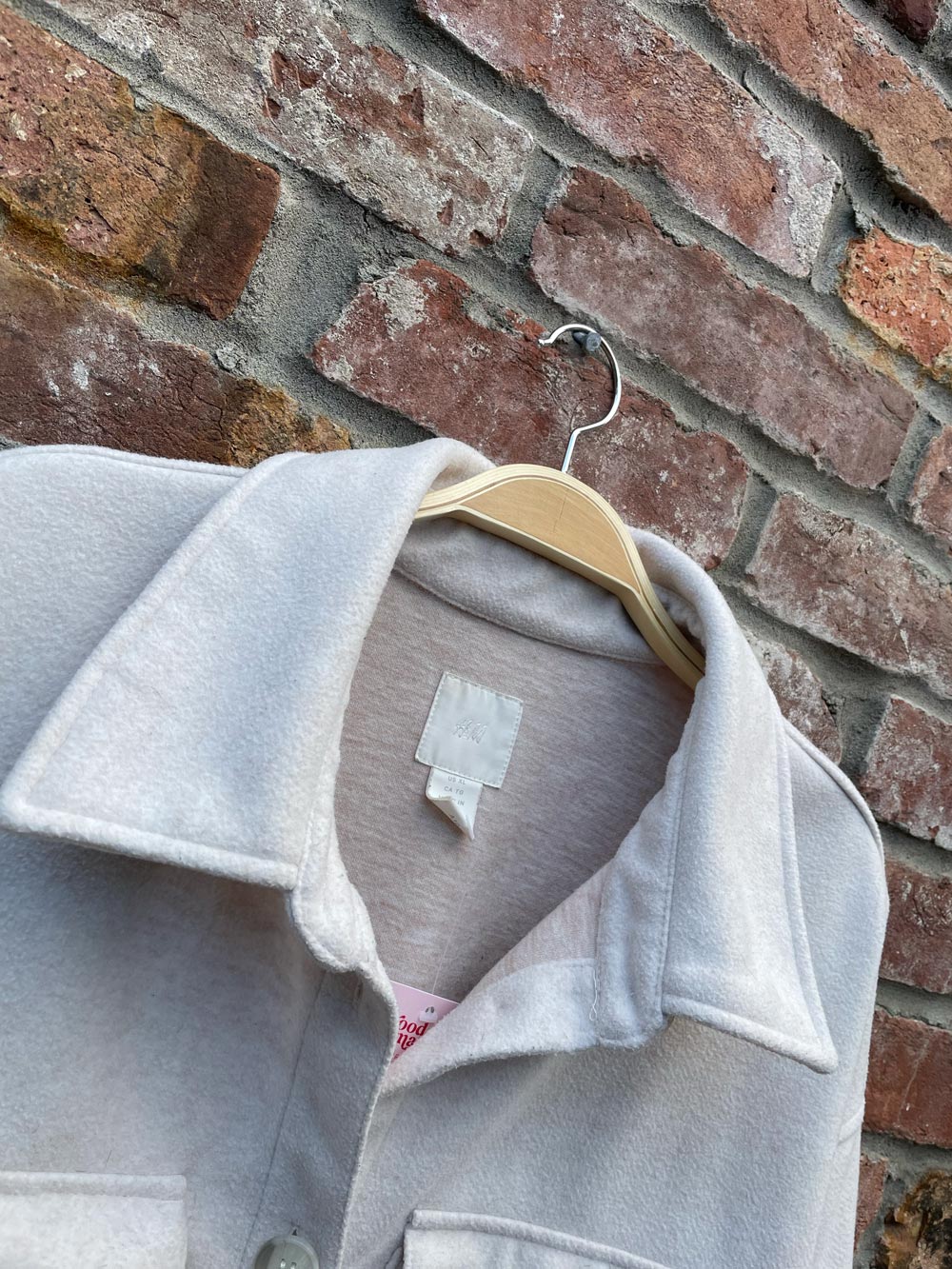 h&m felted shirt jacket