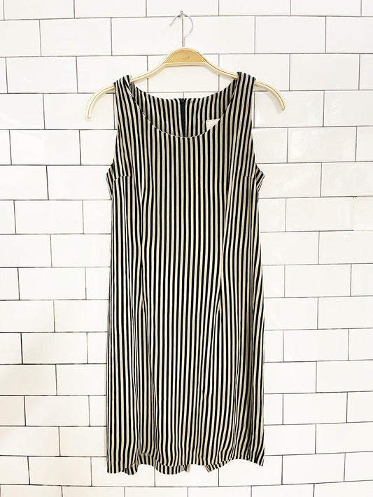 vintage 90s striped crinkle stripe mini dress | made in Canada