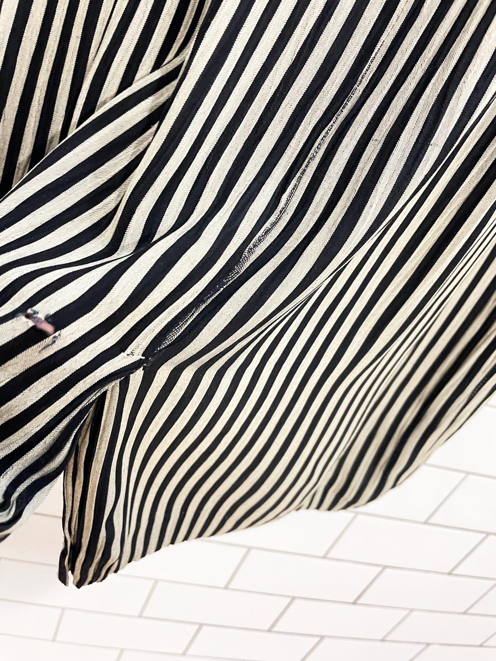 vintage 90s striped crinkle stripe mini dress | made in Canada
