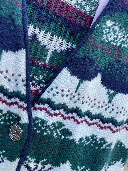 vintage NR parkhurst cow farm knit vest