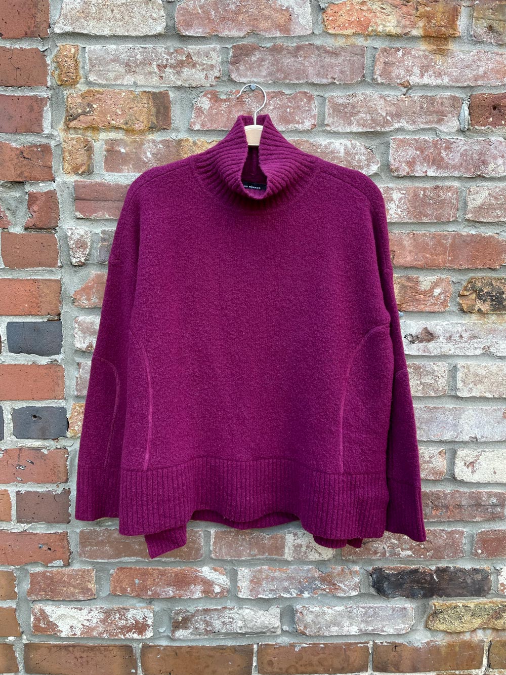 club monaco wool-blend oversized seamed sweater