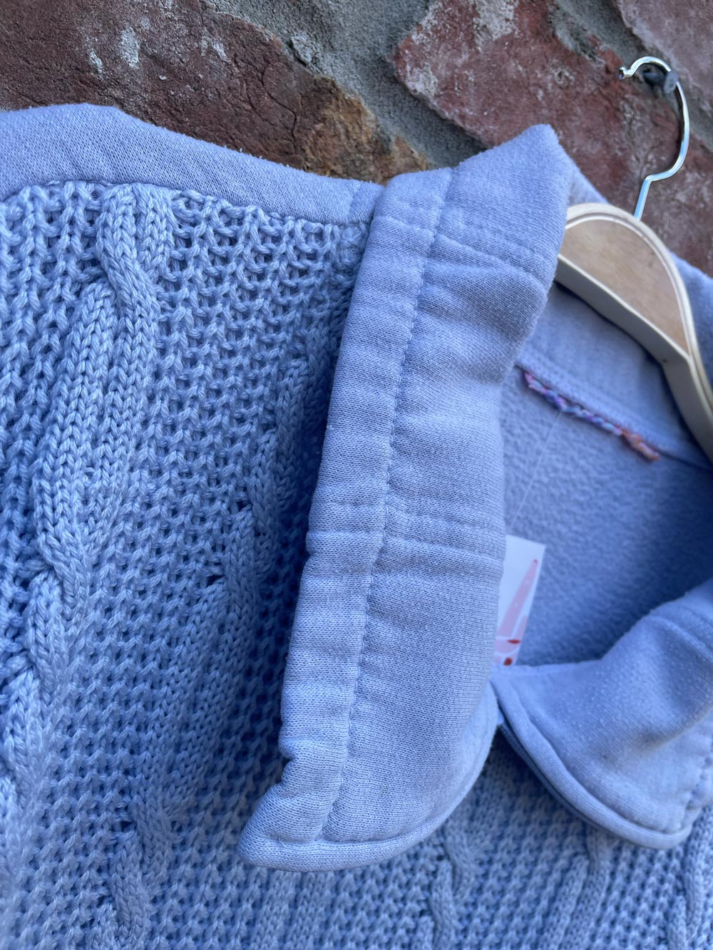 vintage 1/4 zip cable knit sweater/shirt