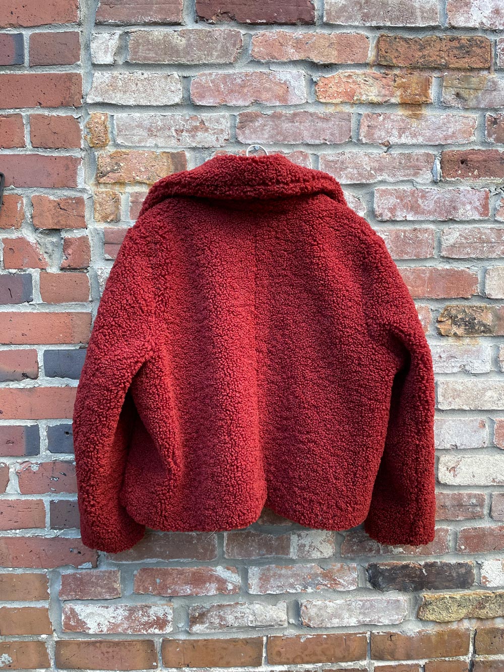 amaryllis boxy crop teddy coat