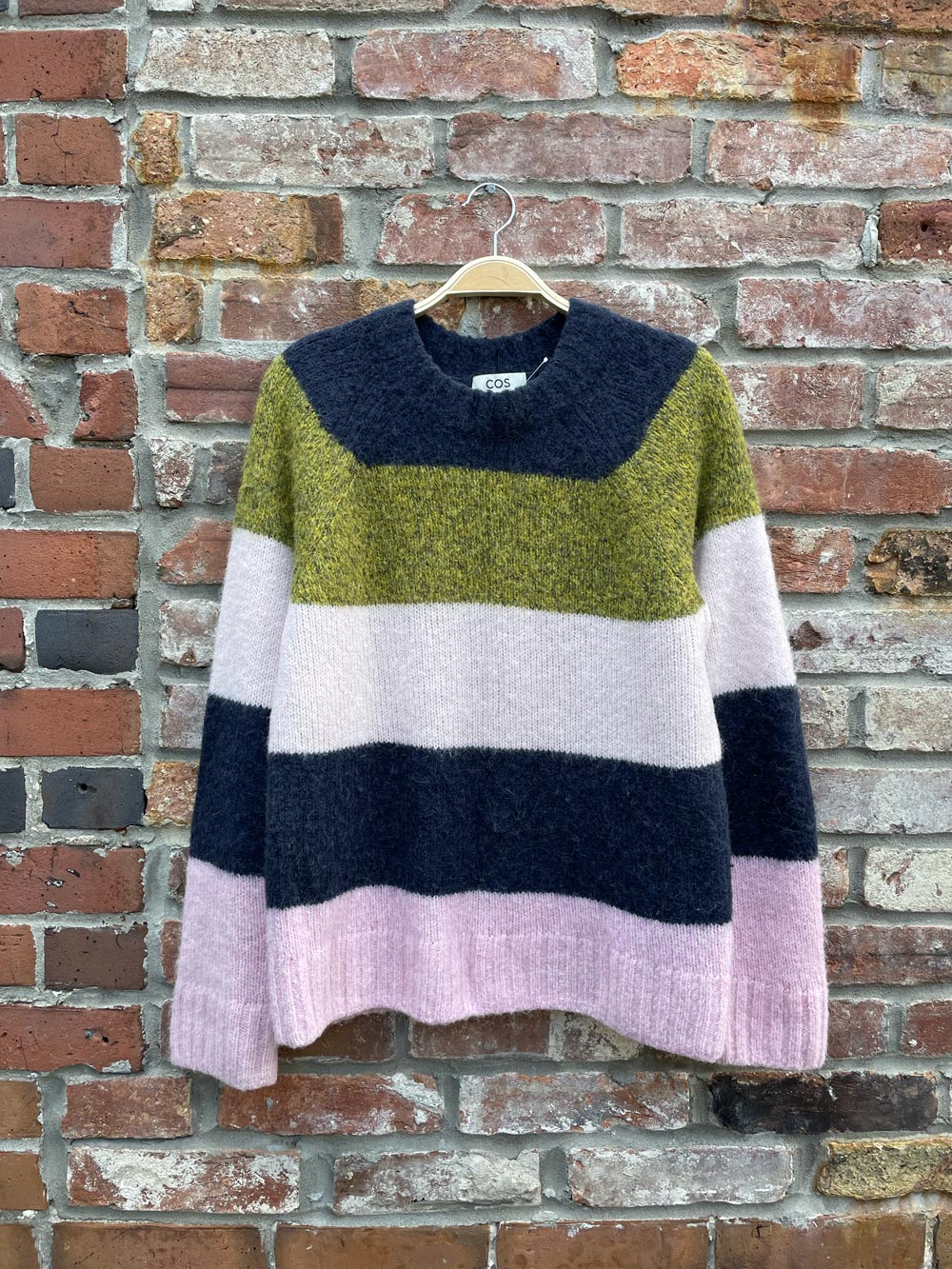 COS relaxed fit alpaca-wool blend knit crew