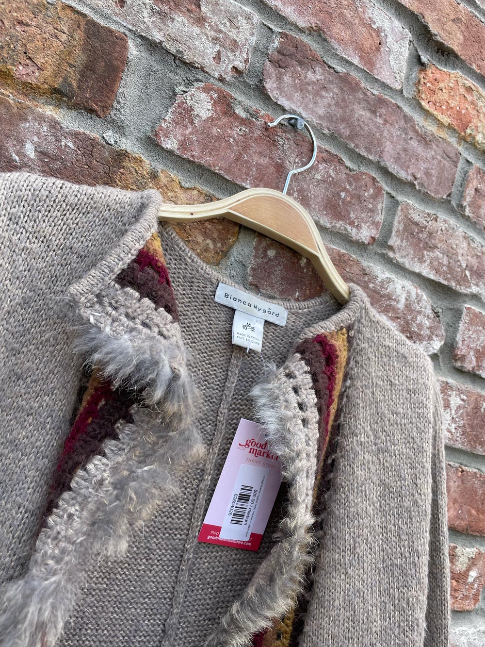 vintage bianca nygard boho crochet + rabbit duster cardigan