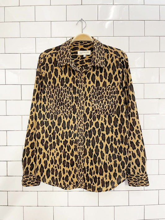 vintage 00s jones new york animal print blouse - good market thrift store