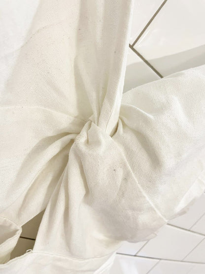 hyfv linen - blend tie back romper - good market thrift store