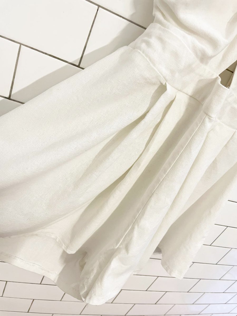 hyfv linen - blend tie back romper - good market thrift store