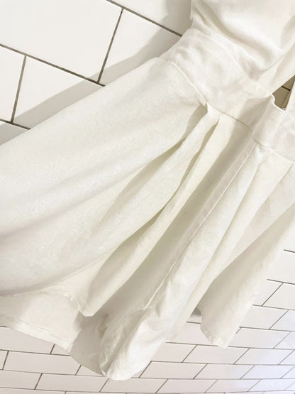 hyfv linen - blend tie back romper - good market thrift store