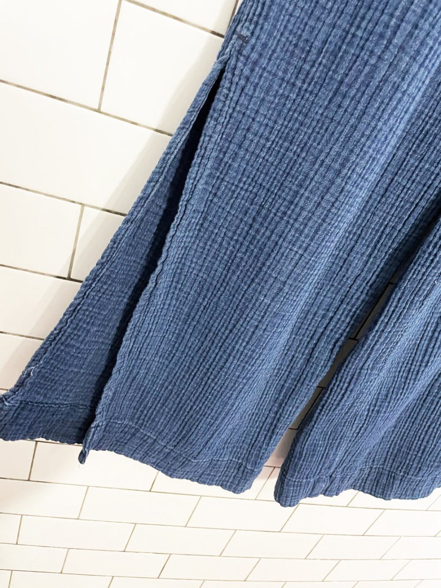 gauze cotton wide leg slit lounge pant - good market thrift store