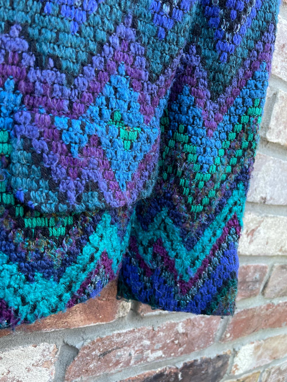 vintage letty's zig zag woven mohair blend jacket