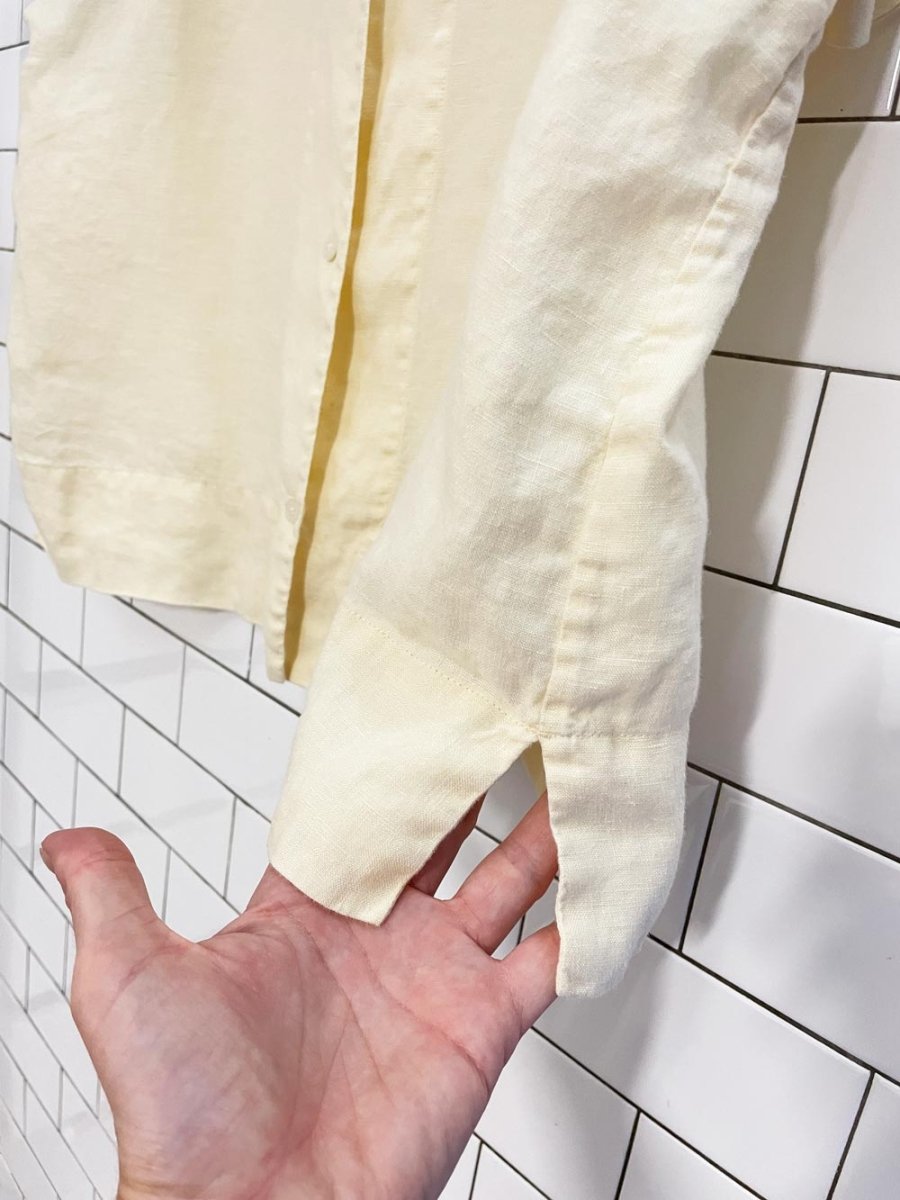 everlane the notch shirt 100% linen | butter yellow - good market thrift store
