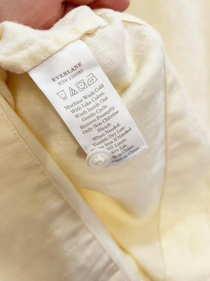 everlane the notch shirt 100% linen | butter yellow - good market thrift store