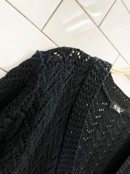 vintage 00s y that crochet knit cardigan top - good market thrift store