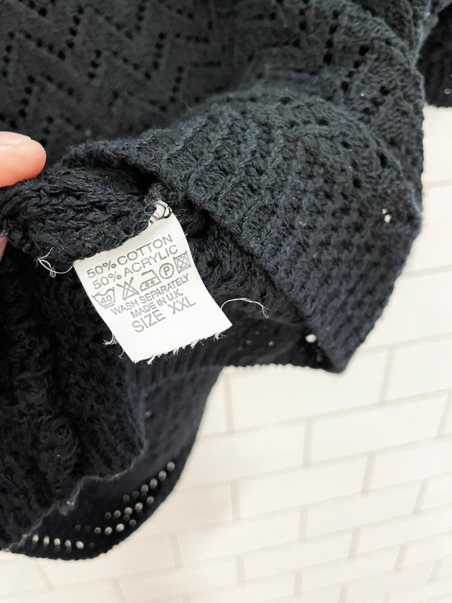vintage 00s y that crochet knit cardigan top - good market thrift store