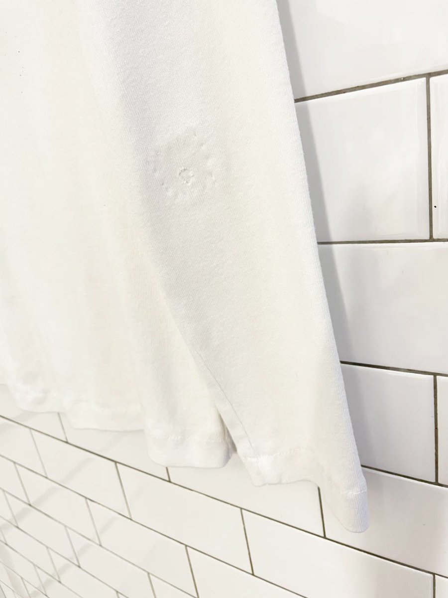 y2k dkny jeans gem logo baby rib long sleeve top - good market thrift store