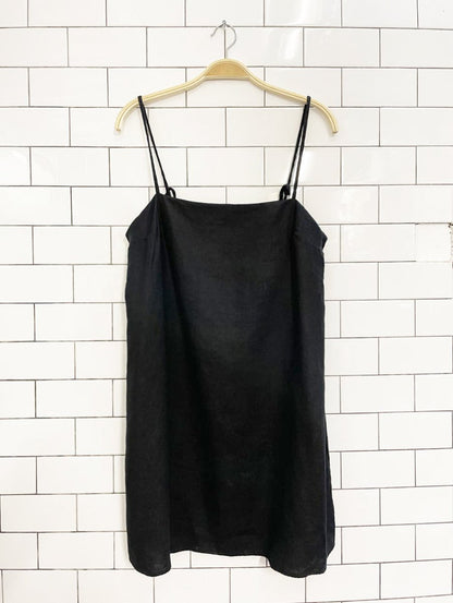 reformation 2025 aubrey 100% linen tie shoulder mini dress - good market thrift store