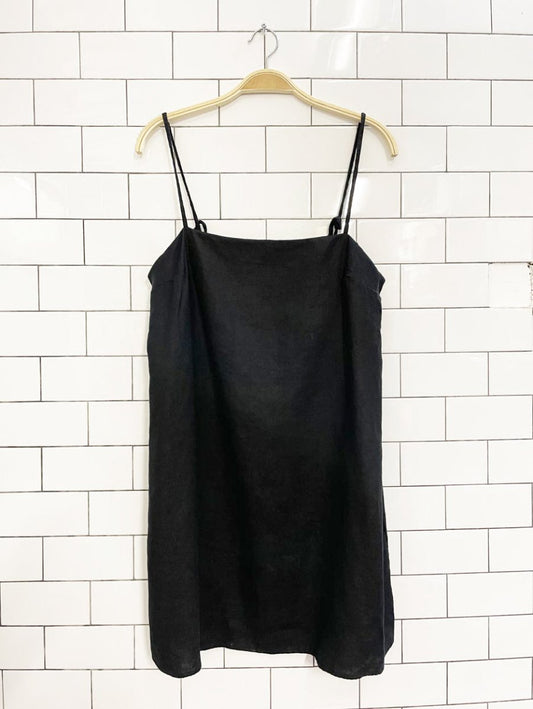 reformation 2025 aubrey 100% linen tie shoulder mini dress - good market thrift store