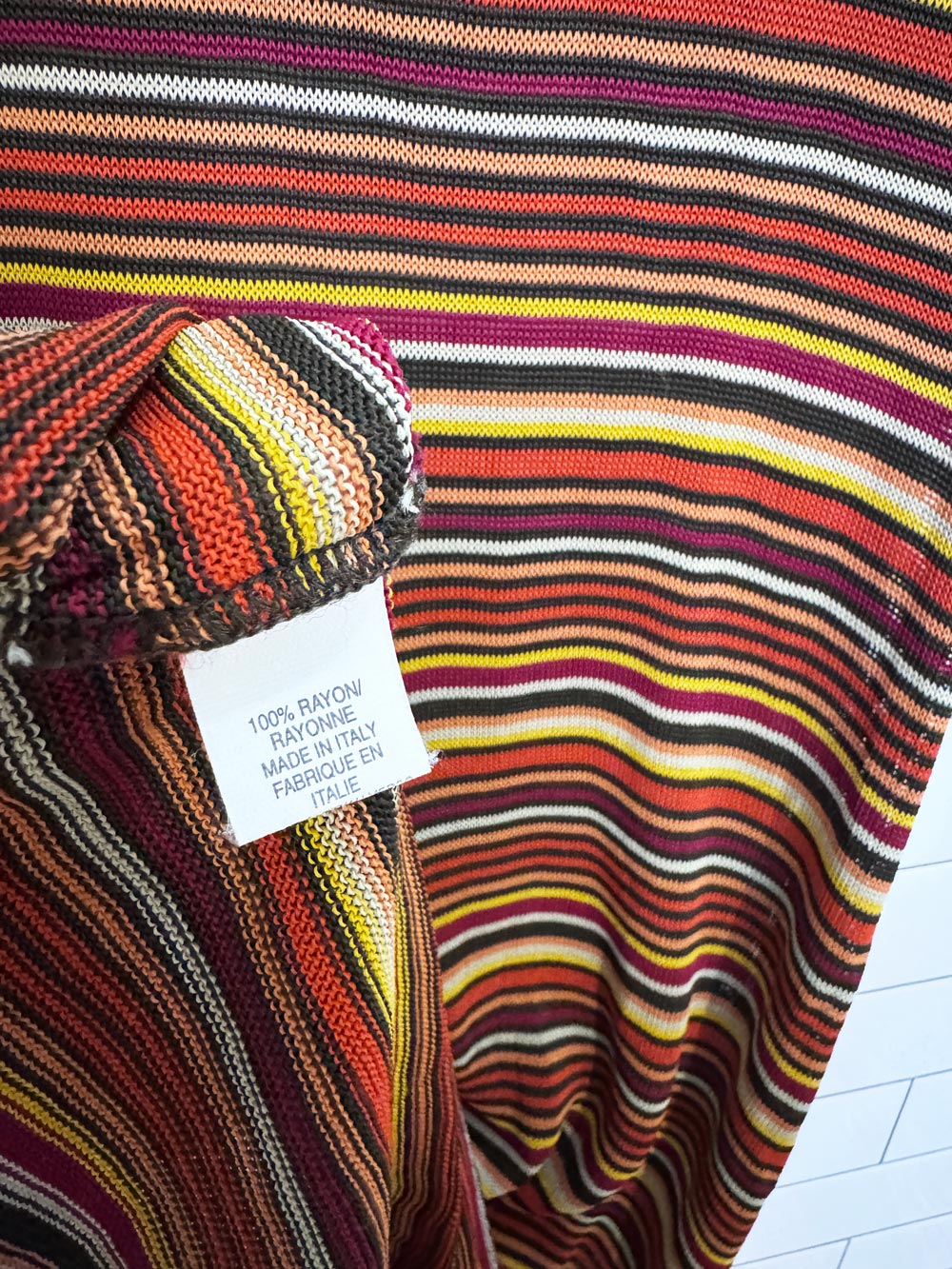 vintage 90s anne klein II striped knit pocket t-shirt dress | made in Italy