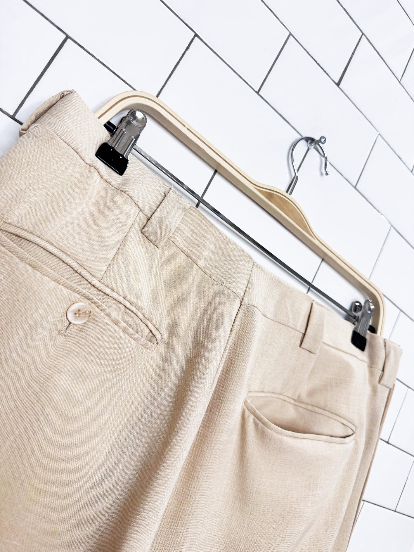 vintage falcone box pleat baggy leg prohibition trouser