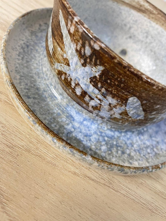 handmade pottery berry dish with drain - good market thrift store