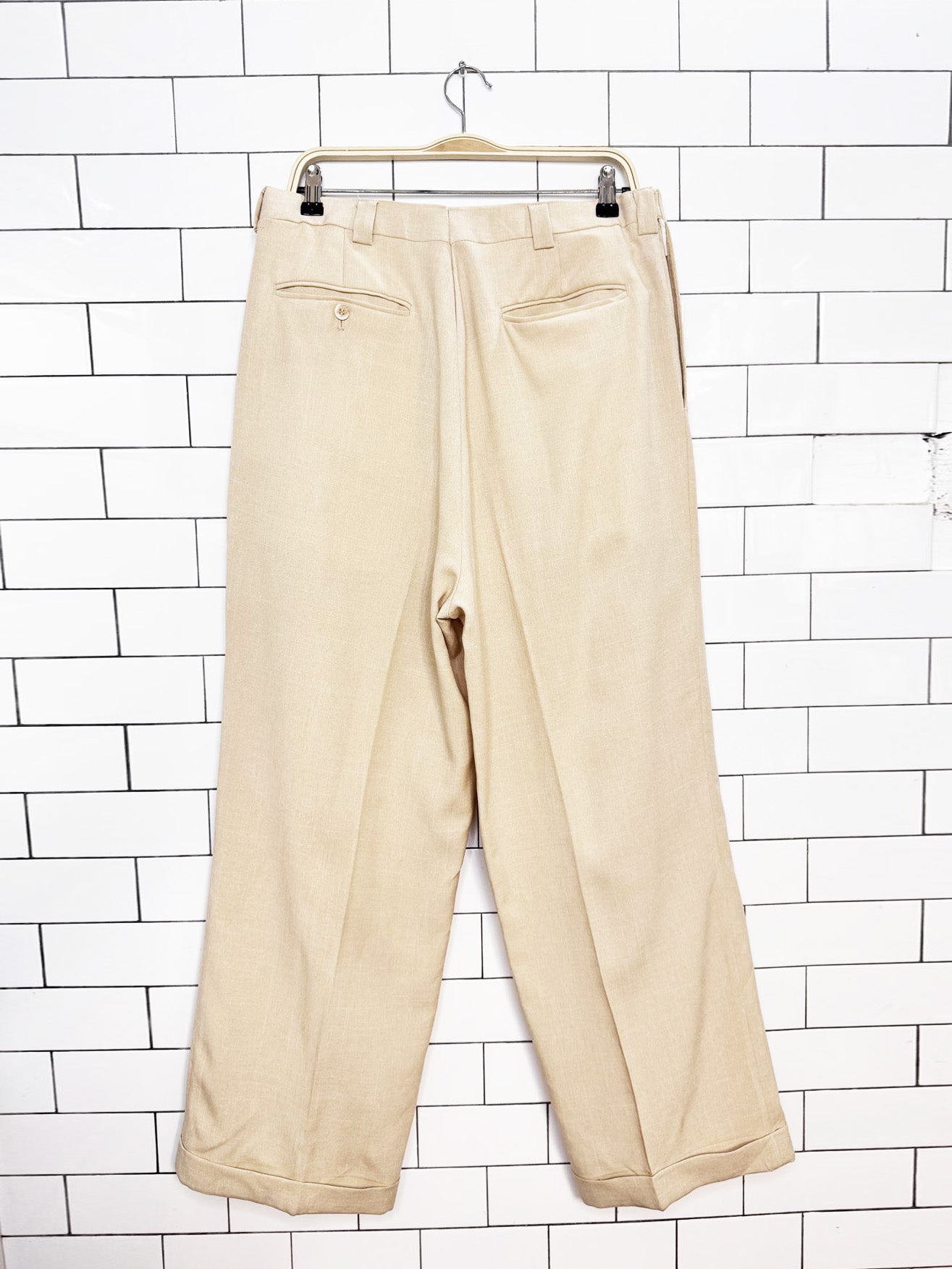 vintage falcone box pleat baggy leg prohibition trouser