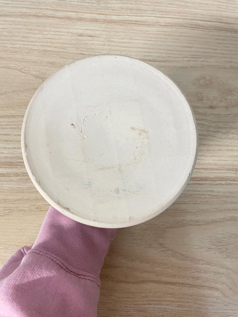handmade pottery berry dish with drain - good market thrift store