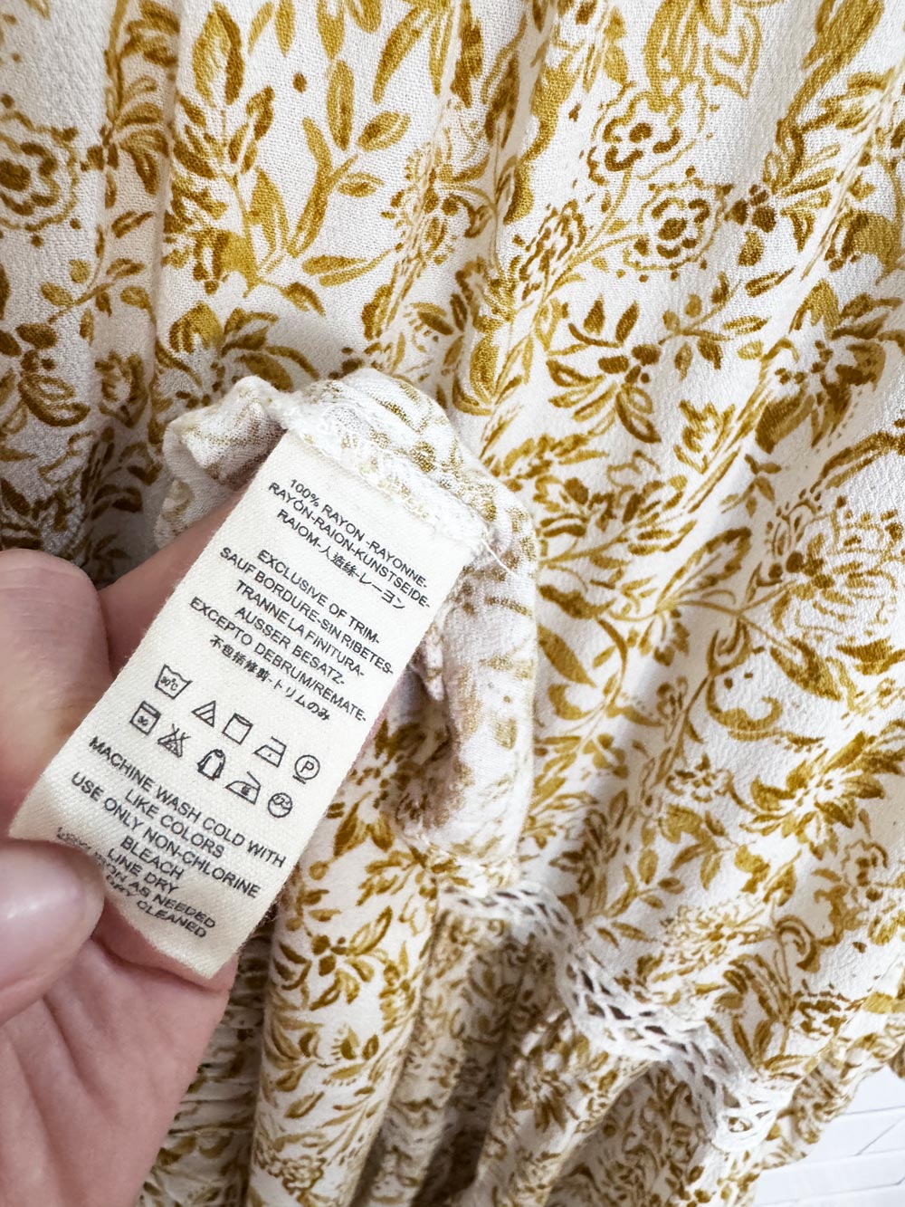 free people talk about it lace trim floral tunic | mini dress