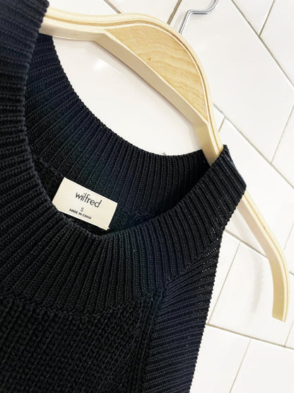 wilfred crevier knit black tank - good market thrift store