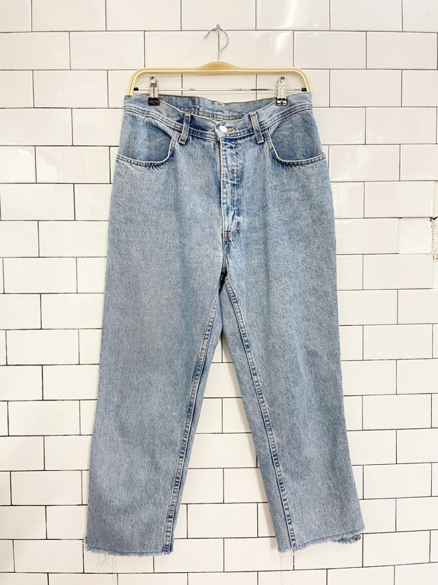 vintage 90s santana high rise straight crop jeans | parasuco - good market thrift store