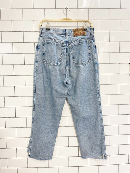 vintage 90s santana high rise straight crop jeans | parasuco - good market thrift store