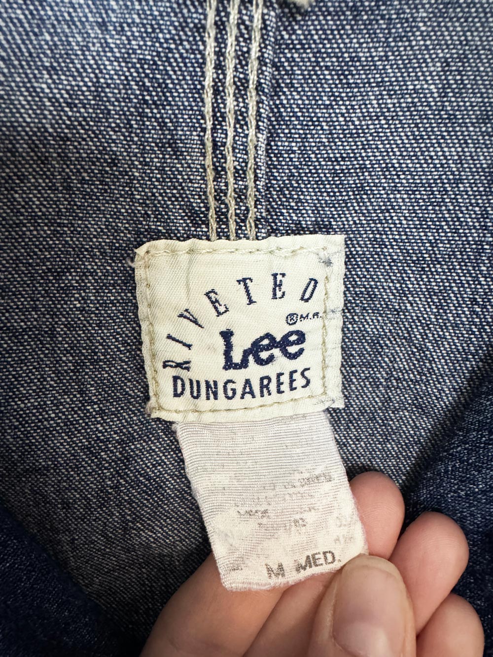 vintage 90s riveted lee dungarees denim shirt jacket