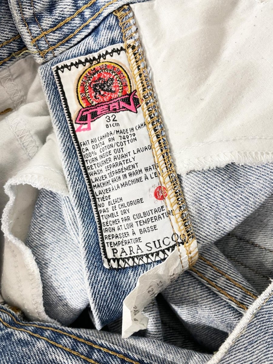 vintage 90s santana high rise straight crop jeans | parasuco - good market thrift store