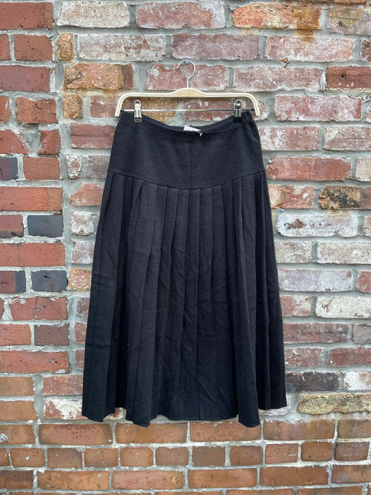 vintage 90s smart set pleated knit midi skirt