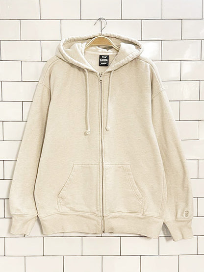 tna extra fleece boyfriend full zip hoodie | aritzia