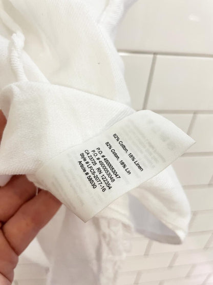 community elgin linen - blend oversized flowy top - good market thrift store