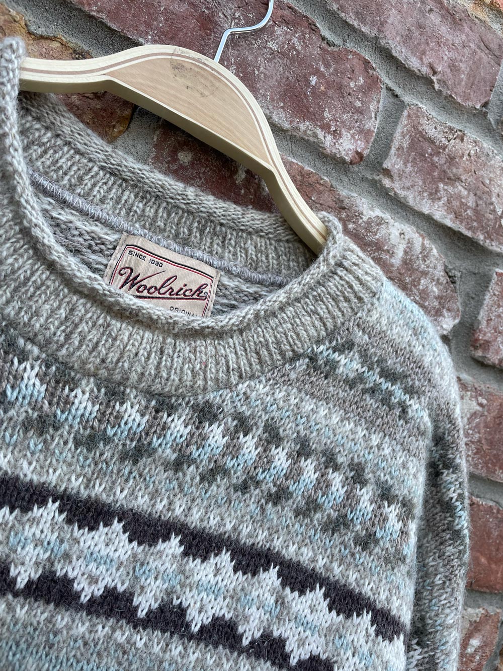 vintage 00s woolrich wool-blend knit cottage crew